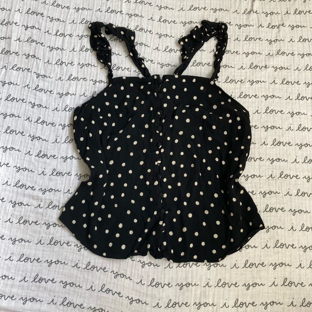 Madewell Polka Dot tank top crop - Picture 7 of 8